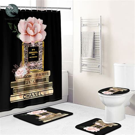 chanel perfume bottle shoer curtain|Chanel Perfume Shower Curtain .